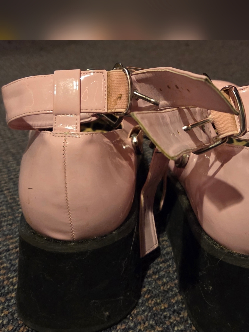 Pink Demonia Mary Jane Platform Shoes - Picture 2 of 4